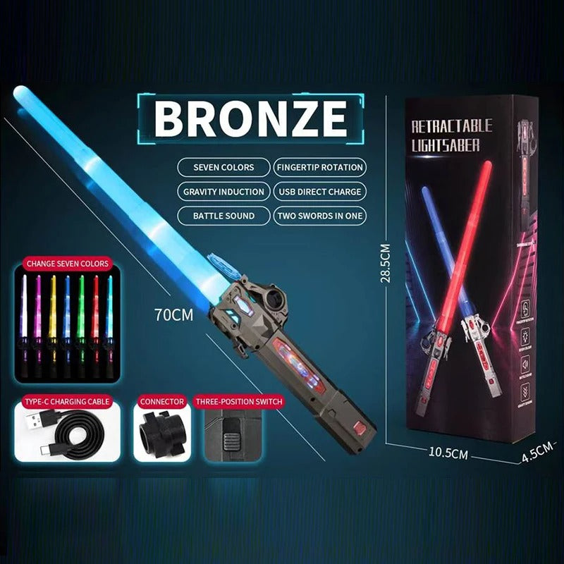 Retractable Lightsaber  Laser Sword RGB