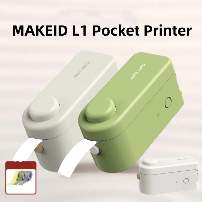 Original MAKEID L1 Bluetooth Thermal Pocket Printer + FREE Roll