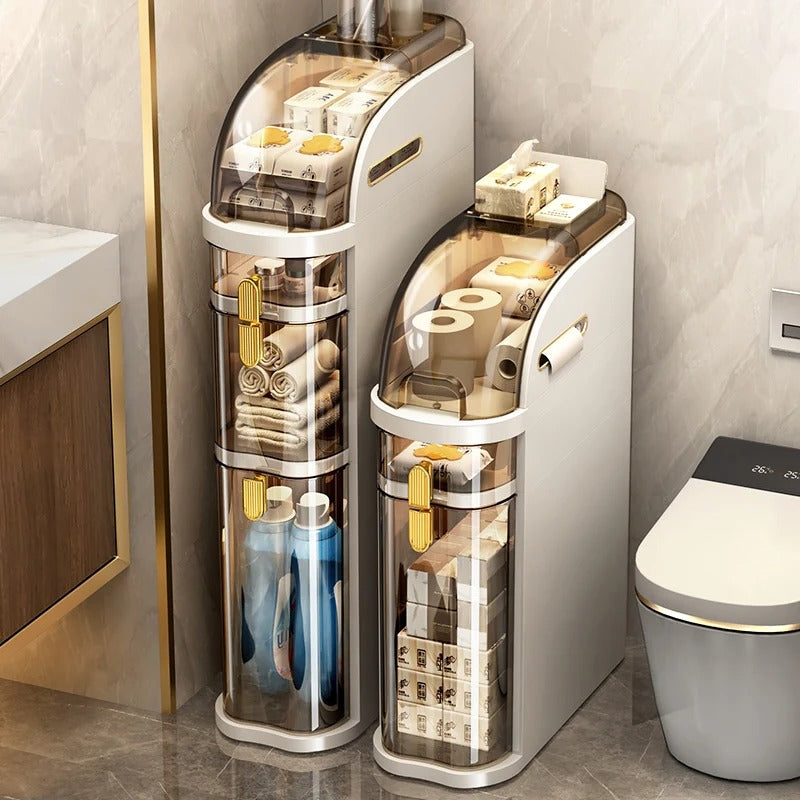 Bathroom Storage Cabinet 4 Layers Ultra Narrow