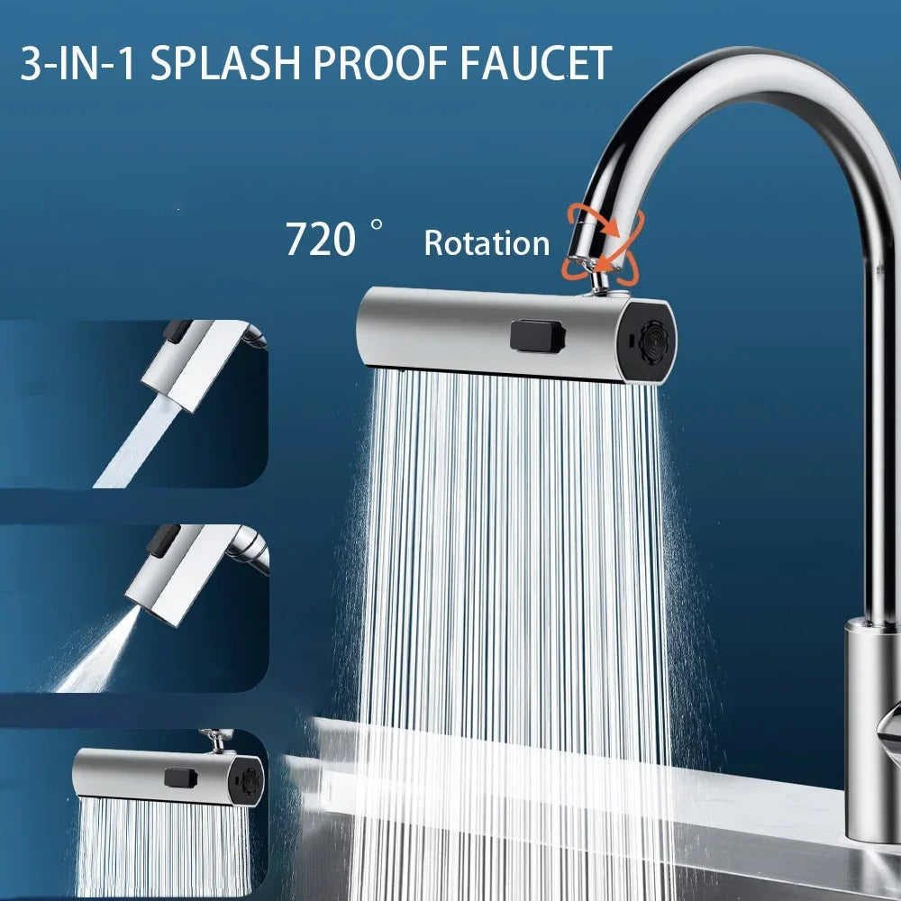 3 in 1 Waterfall Kitchen Faucet 360°