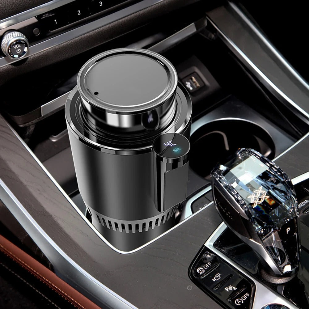 2-in-1 Car Cup Holder with Temperature Display – Fast Cooling & Heating for Drinks
