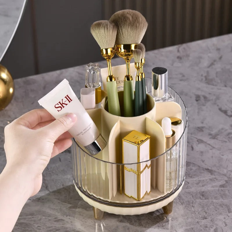 5 Slots Rotating Desktop Makeup Organizer
