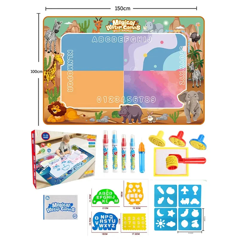 Large 150 x 110 cm Magical Water Doodle Mat Painting Kids