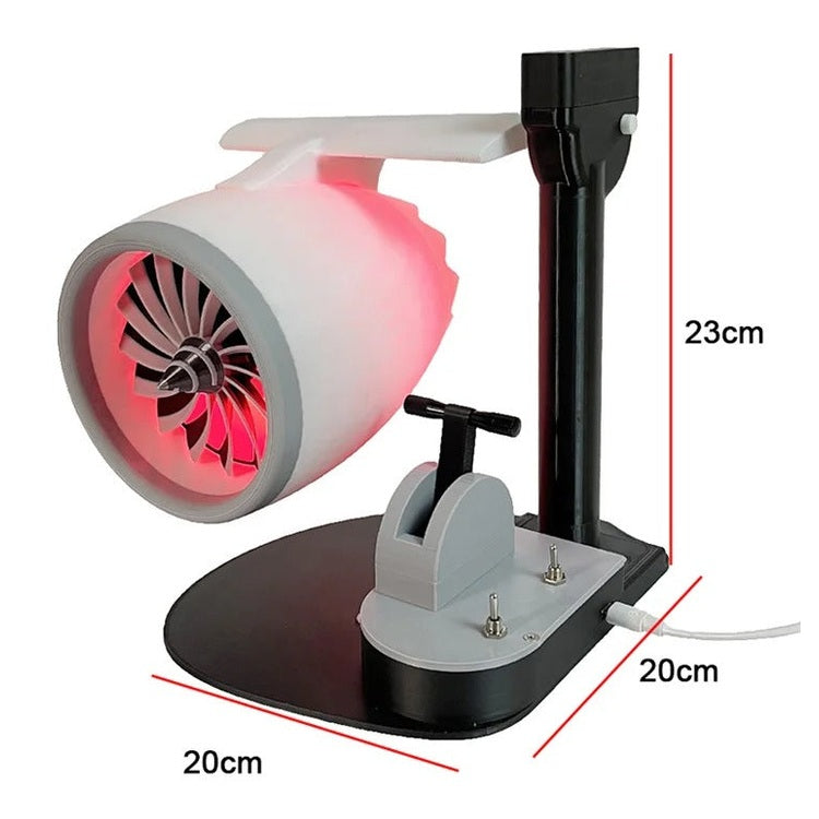 Jet Engine Desktop With LED Fan USB Equipped with A Humidifier and Red Tail Lights