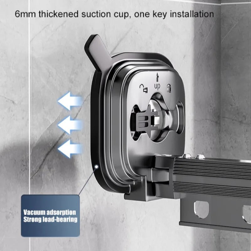Suction Cup Clothes Drying Rack Wall Mounted Dryer Rack