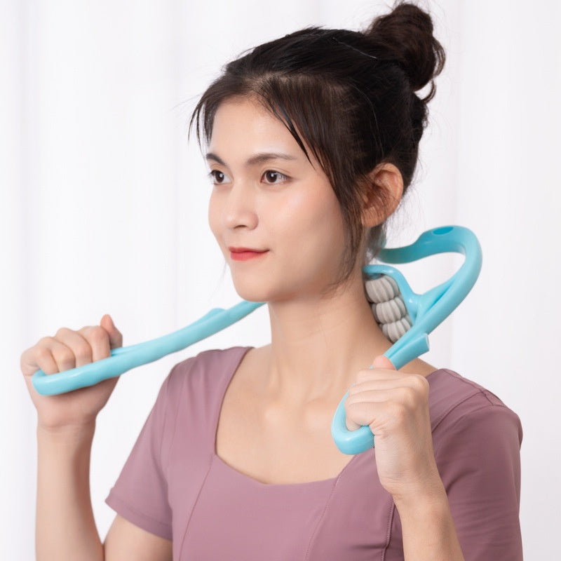 6-wheel Neck Massager Plastic Pressure Point Therapy Neck Massage Tools Neck Massage