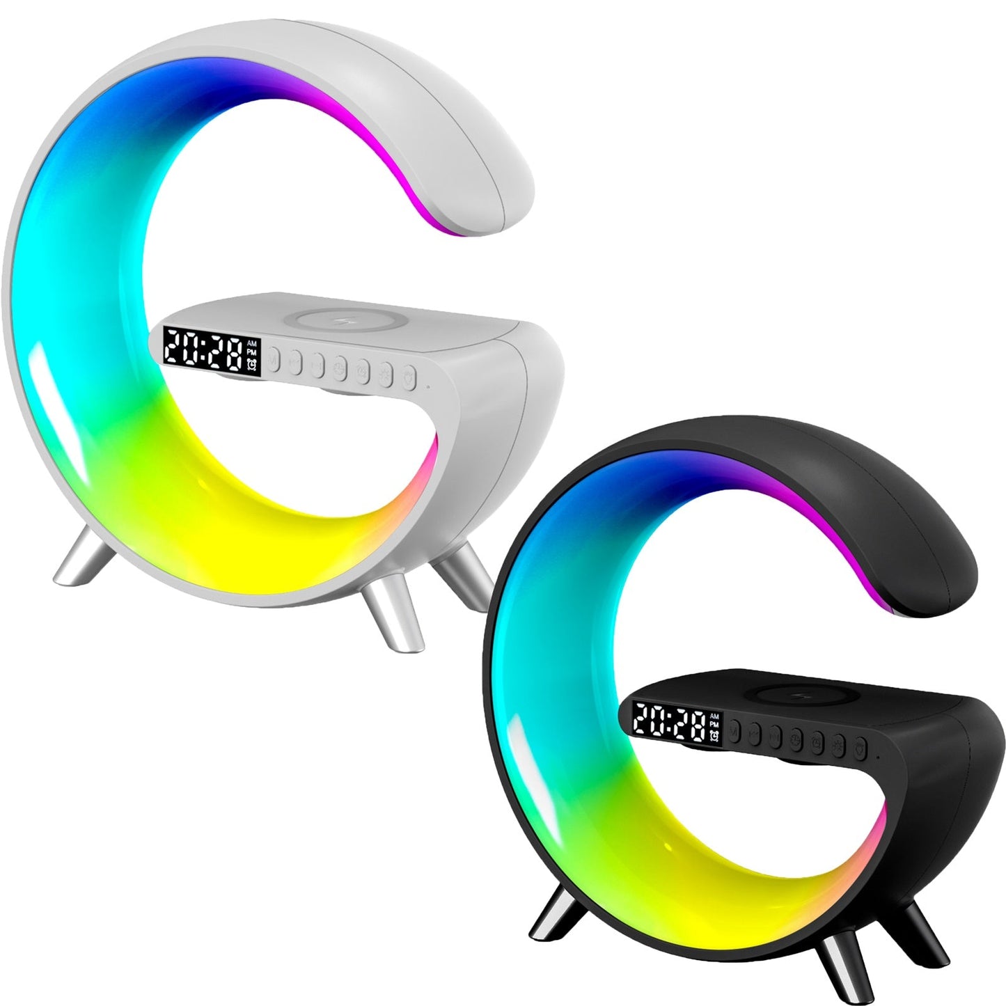 ORIGINAL Multifunctional Alarm Clock Night Light Mobile phone Wireless Charging Bluetooth Speaker Smart APP Control