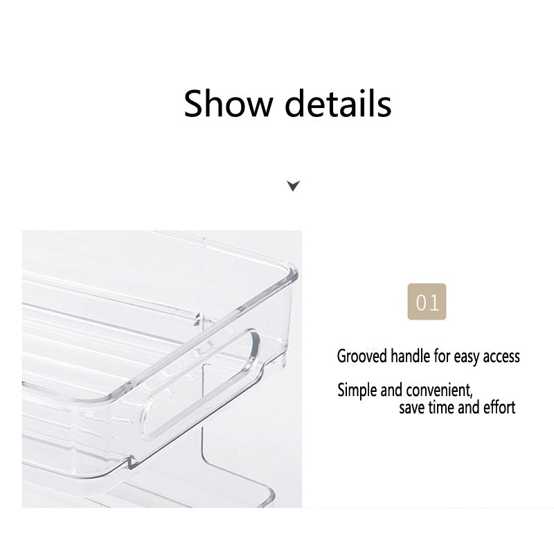 Double-Layer Refrigerator Storage Box Beverage Cans Beer Soda Can Rack Transparent Organizer Home Organization Accessories