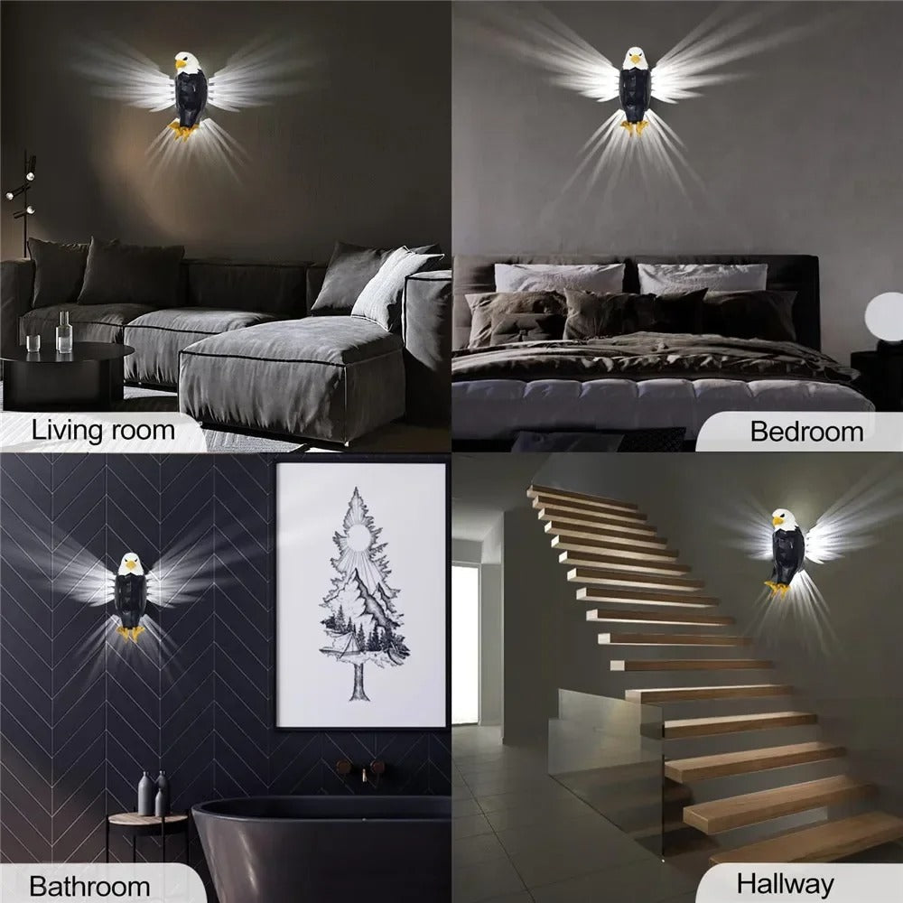 3D Bald Eagle Wall Night American Eagle Night Light