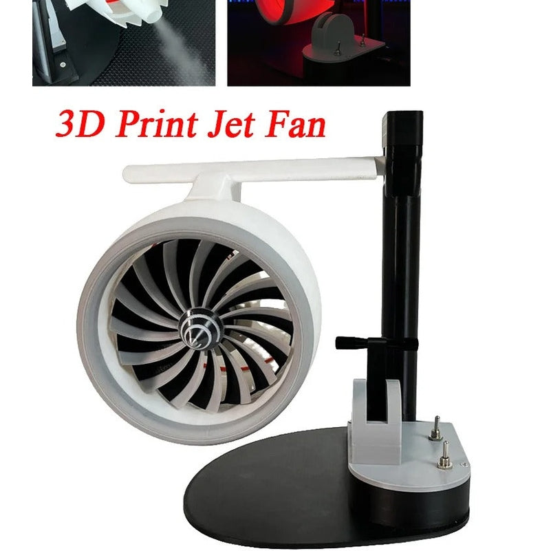 Jet Engine Desktop With LED Fan USB Equipped with A Humidifier and Red Tail Lights