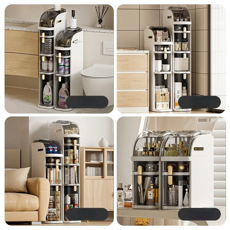Bathroom Storage Cabinet 4 Layers Ultra Narrow