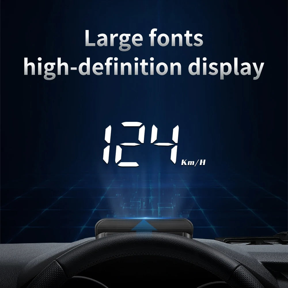 Projector Display Digital KMH MPH Car Speedometer Temperature Voltage Alarm