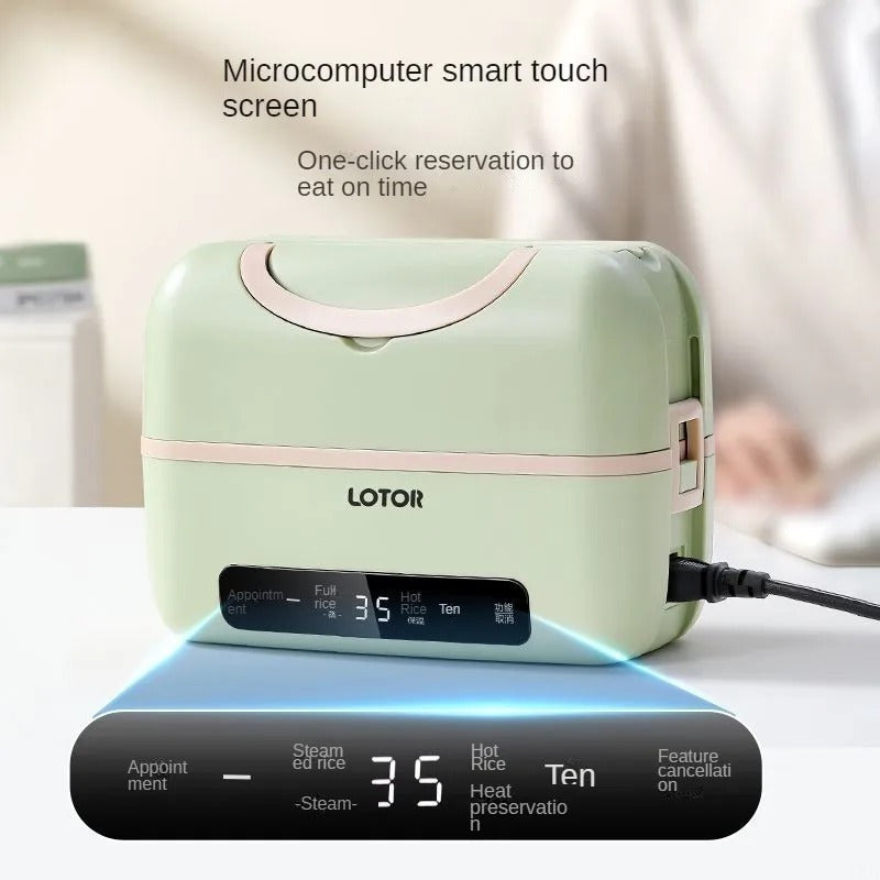 1.5L Electric Heating Lunch Box Double Layer Stainless Steel