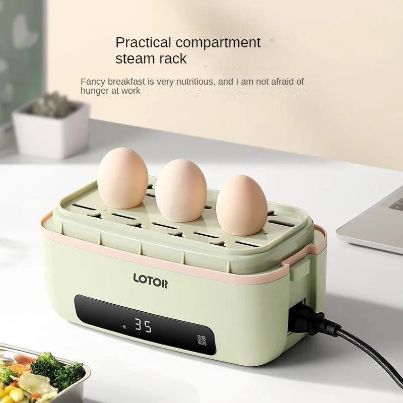 1.5L Electric Heating Lunch Box Double Layer Stainless Steel