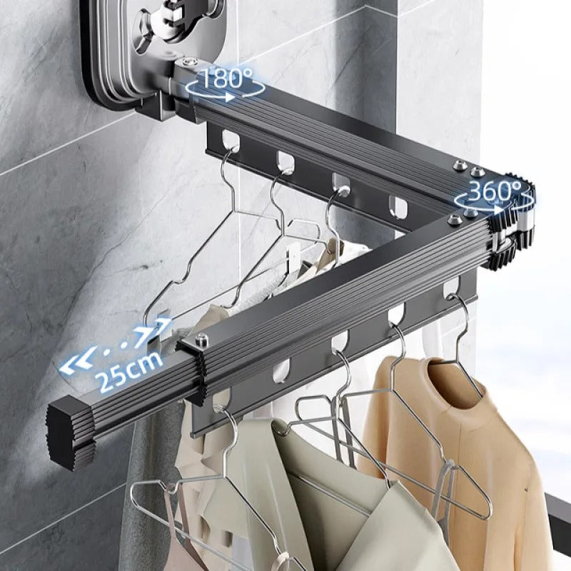Suction Cup Clothes Drying Rack Wall Mounted Dryer Rack