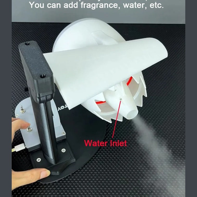 Jet Engine Desktop With LED Fan USB Equipped with A Humidifier and Red Tail Lights