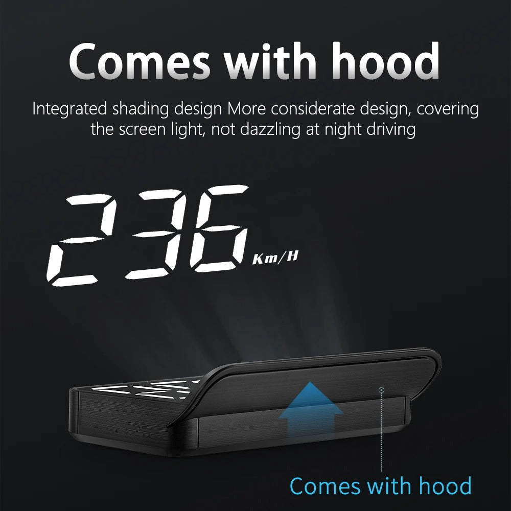 Projector Display Digital KMH MPH Car Speedometer Temperature Voltage Alarm