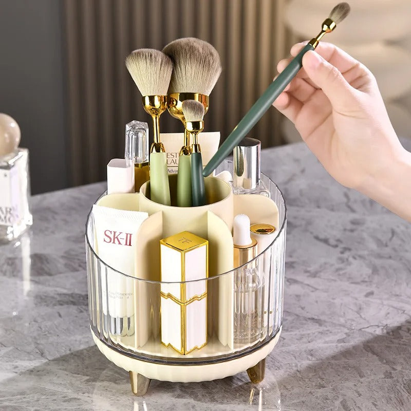 5 Slots Rotating Desktop Makeup Organizer