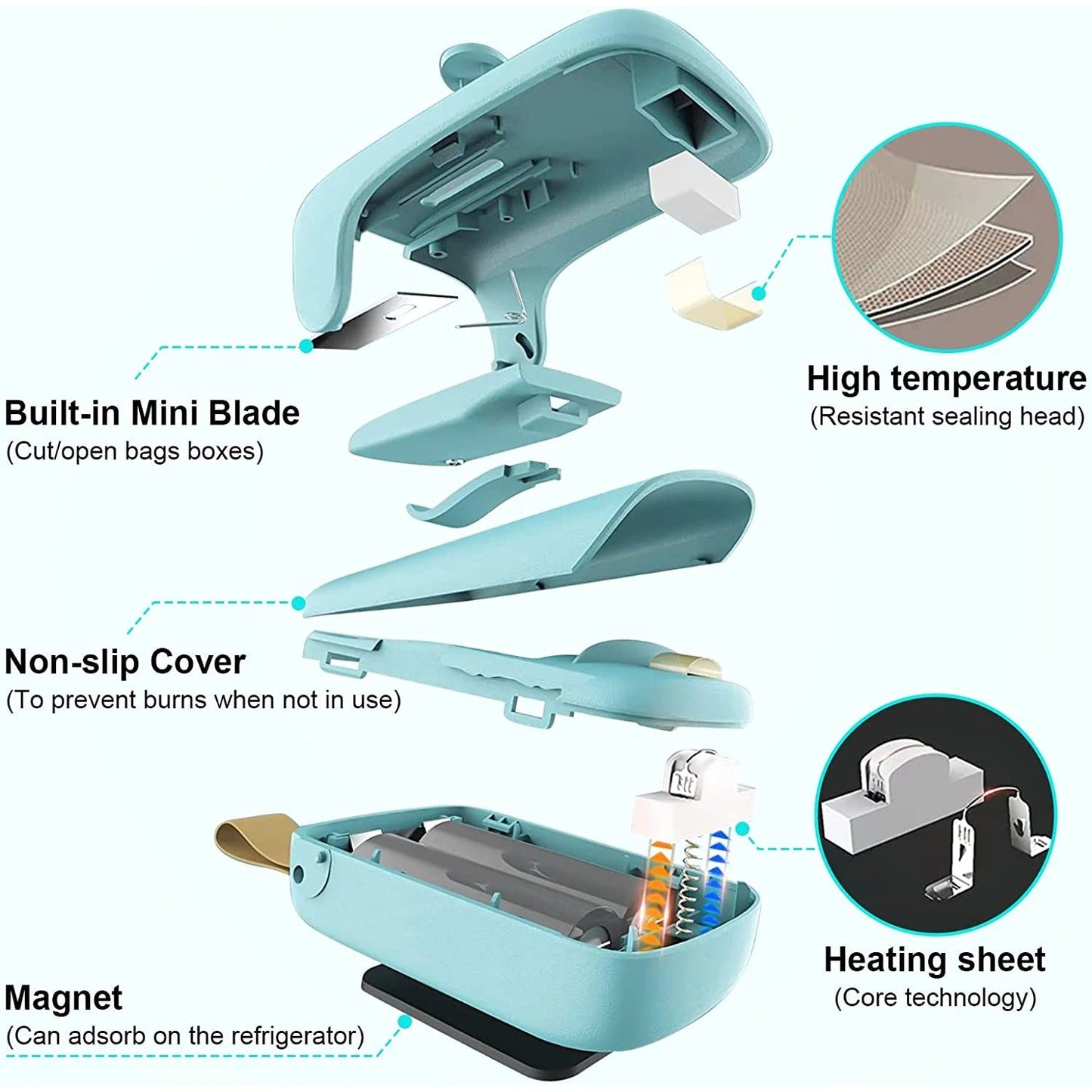 Mini Sealer With Cutter And Magnet