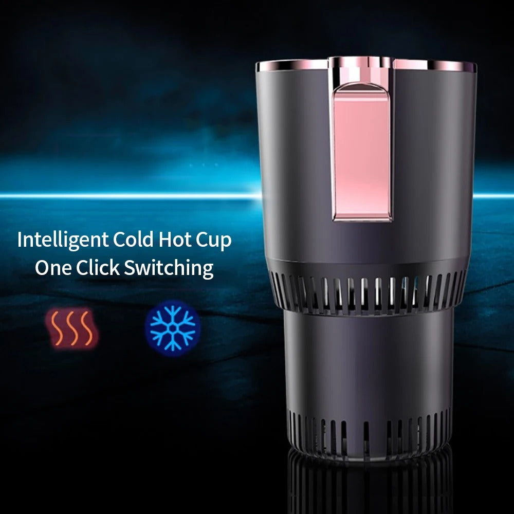 2-in-1 Car Cup Holder with Temperature Display – Fast Cooling & Heating for Drinks