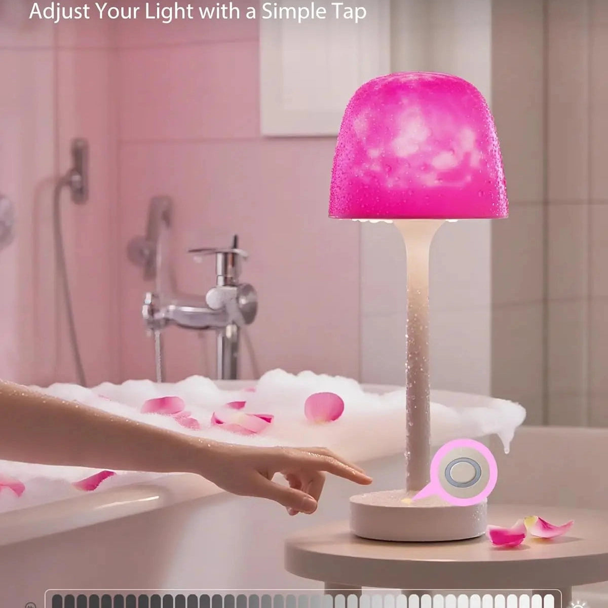 Waterproof LED Shower Lamp Ocean Wave Projector Touch & Remote Control