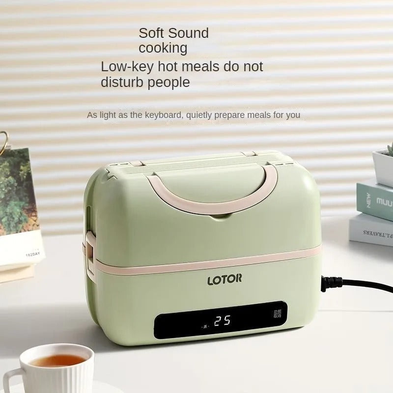 1.5L Electric Heating Lunch Box Double Layer Stainless Steel