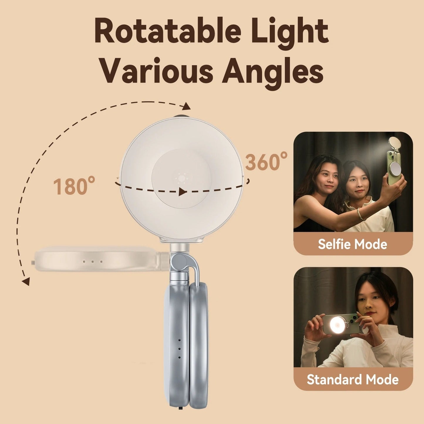 TELESIN Smartphone Magnetic Fill Light Mini Selfie Light 3 Modes