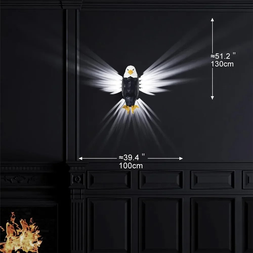 3D Bald Eagle Wall Night American Eagle Night Light
