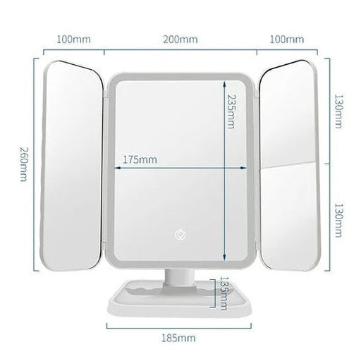 KOHARA 56 LEDs Light Makeup Mirror Touch Screen Dimmer