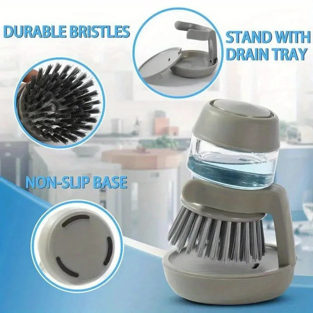 SMS Mart Plastic Cleaning Brush with soap Dispenser