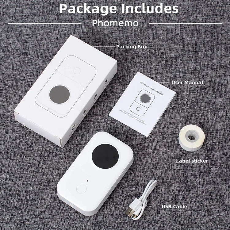 Original PHONEMO Label Maker Machine, Portable Bluetooth Mini