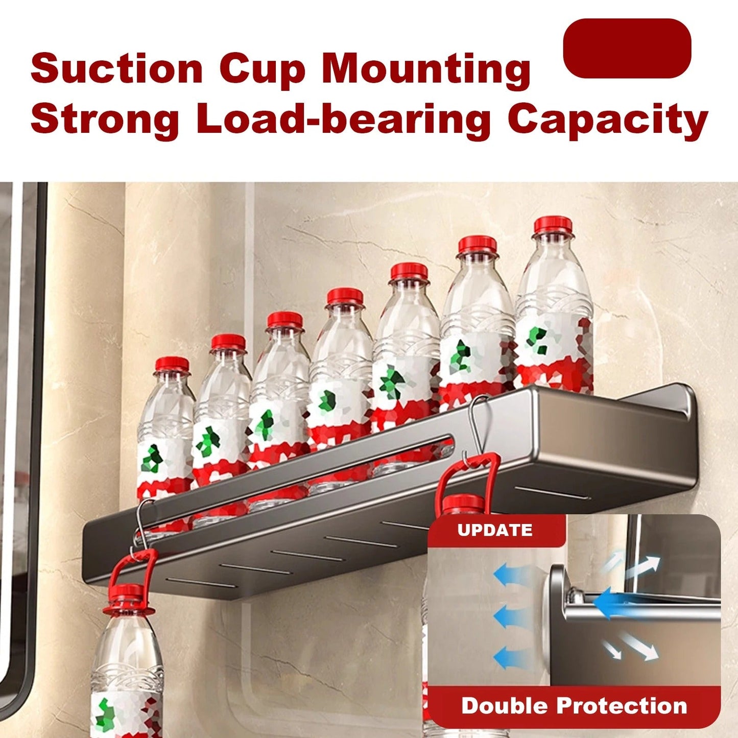 50 cm Wall Mount Bathroom Rack Bathroom Shelf Toilet Stainless Steel
