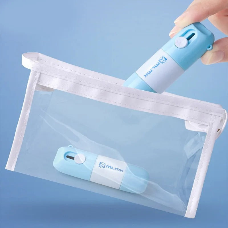Thermal Paper Correction Fluid with Unboxing Knife,Portable Information Anti-Leakage Protection Correction Fluid,2 in 1 Anti Information Leakage Erase Device for Package Labels,Bills