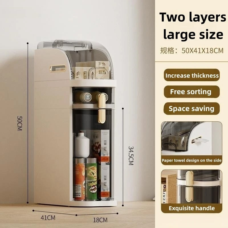 Bathroom Storage Cabinet 4 Layers Ultra Narrow