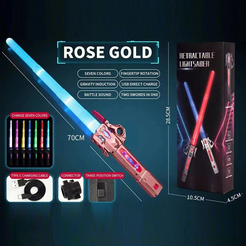 Retractable Lightsaber  Laser Sword RGB