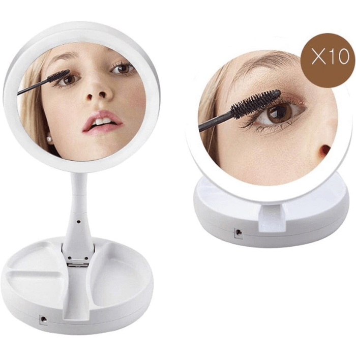 LED Make-up Mirror | Foldable, Portable & Rechargeable - Medaid International