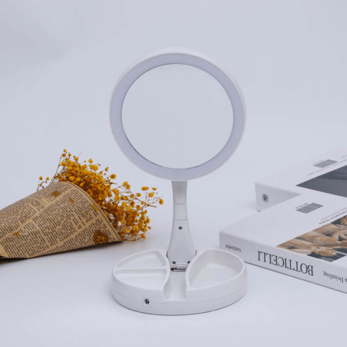 LED Make-up Mirror | Foldable, Portable & Rechargeable - Medaid International