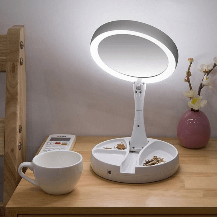 LED Make-up Mirror | Foldable, Portable & Rechargeable - Medaid International