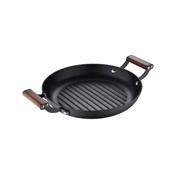 MasterPro, Round Grill Plate 28X38X5Cm Pressed Iron Odin - BGMP-3820