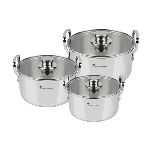 MasterPro, Set 6Pc Cookware Stainless Steel Ind Smart - BGMP-2145