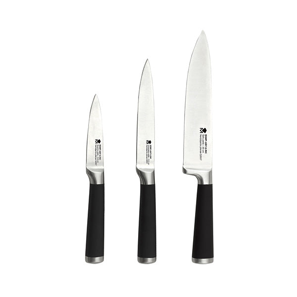 MasterPro, Set Of 3 Stainless Steel Kitchen Knives - BGMP-4207-6-IN