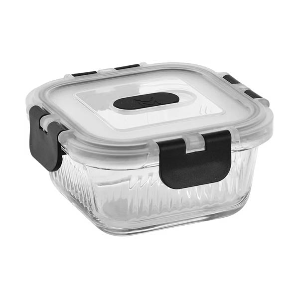 MasterPro Square Food Container 800Ml High Borosilicate Glass Foodies - BGMP-5676