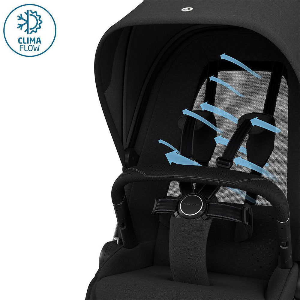 Maxi-Cosi - Fame (Twillic Black) - 4pcs Bundle Fame Stroller&Carrycot Pebble 360 Pro Car Seat - Familyfix 360 Pro i-size Base - Travel System