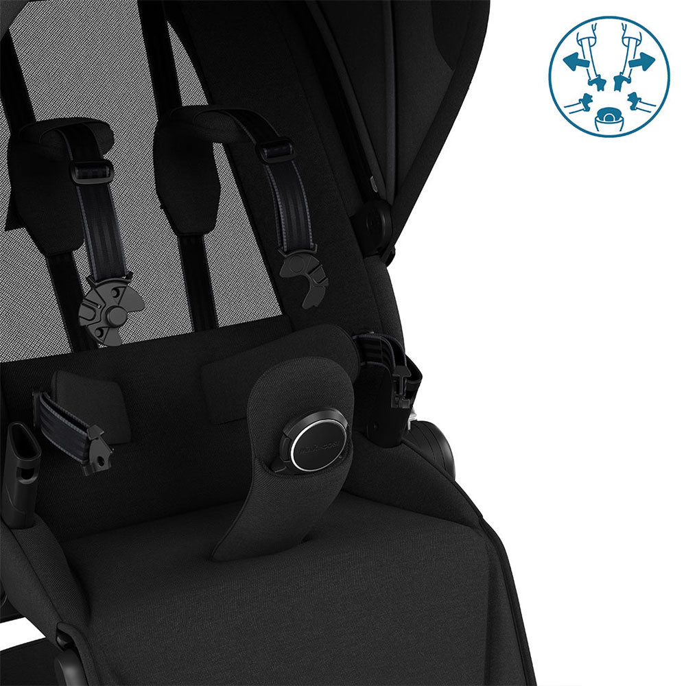 Maxi-Cosi - Fame (Twillic Black) - 4pcs Bundle Fame Stroller&Carrycot CabrioFix i-size Car Seat .FamilyFix 360 Pro i-size Base - Travel System