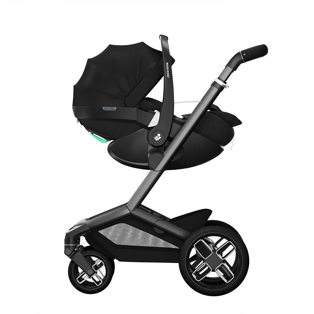 Maxi-Cosi - Fame (Twillic Black) - 4pcs Bundle Fame Stroller&Carrycot Pebble 360 Pro Car Seat - Familyfix 360 Pro i-size Base - Travel System