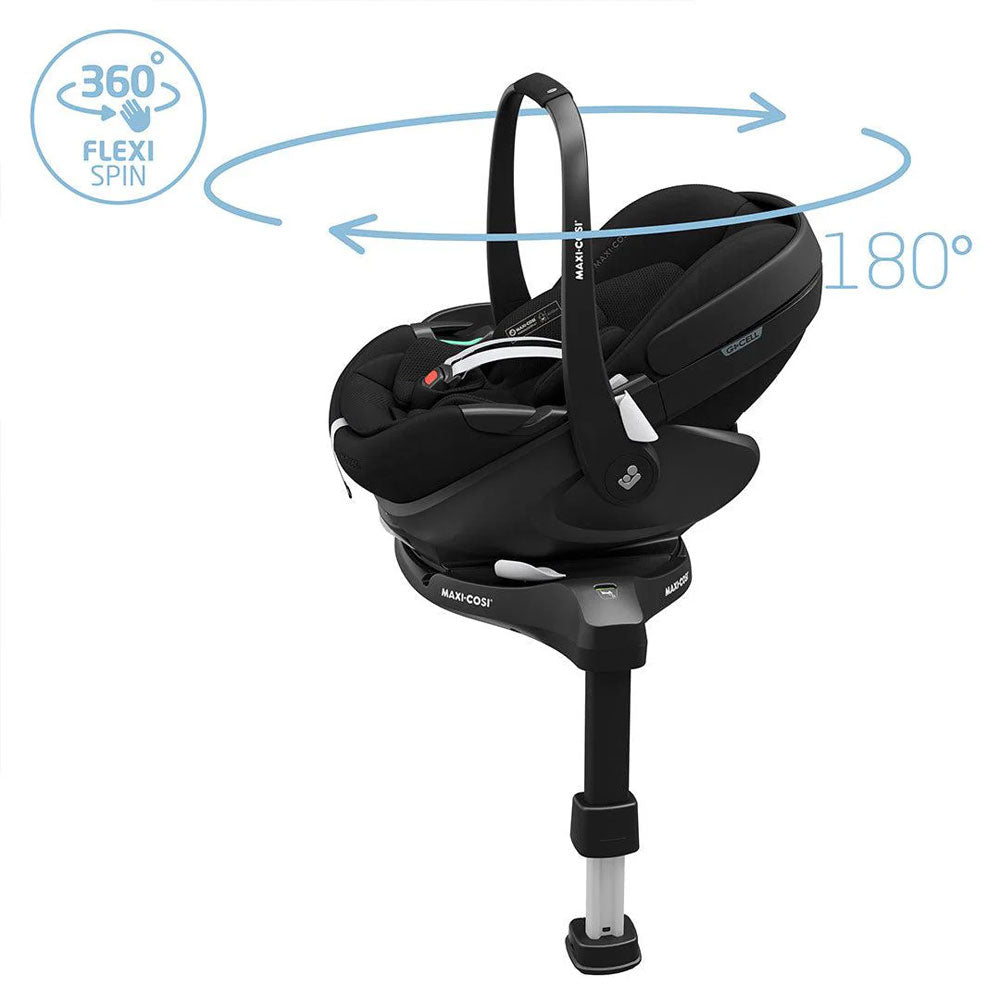 Maxi-Cosi - Fame (Twillic Black) - 4pcs Bundle Fame Stroller&Carrycot Pebble 360 Pro Car Seat - Familyfix 360 Pro i-size Base - Travel System