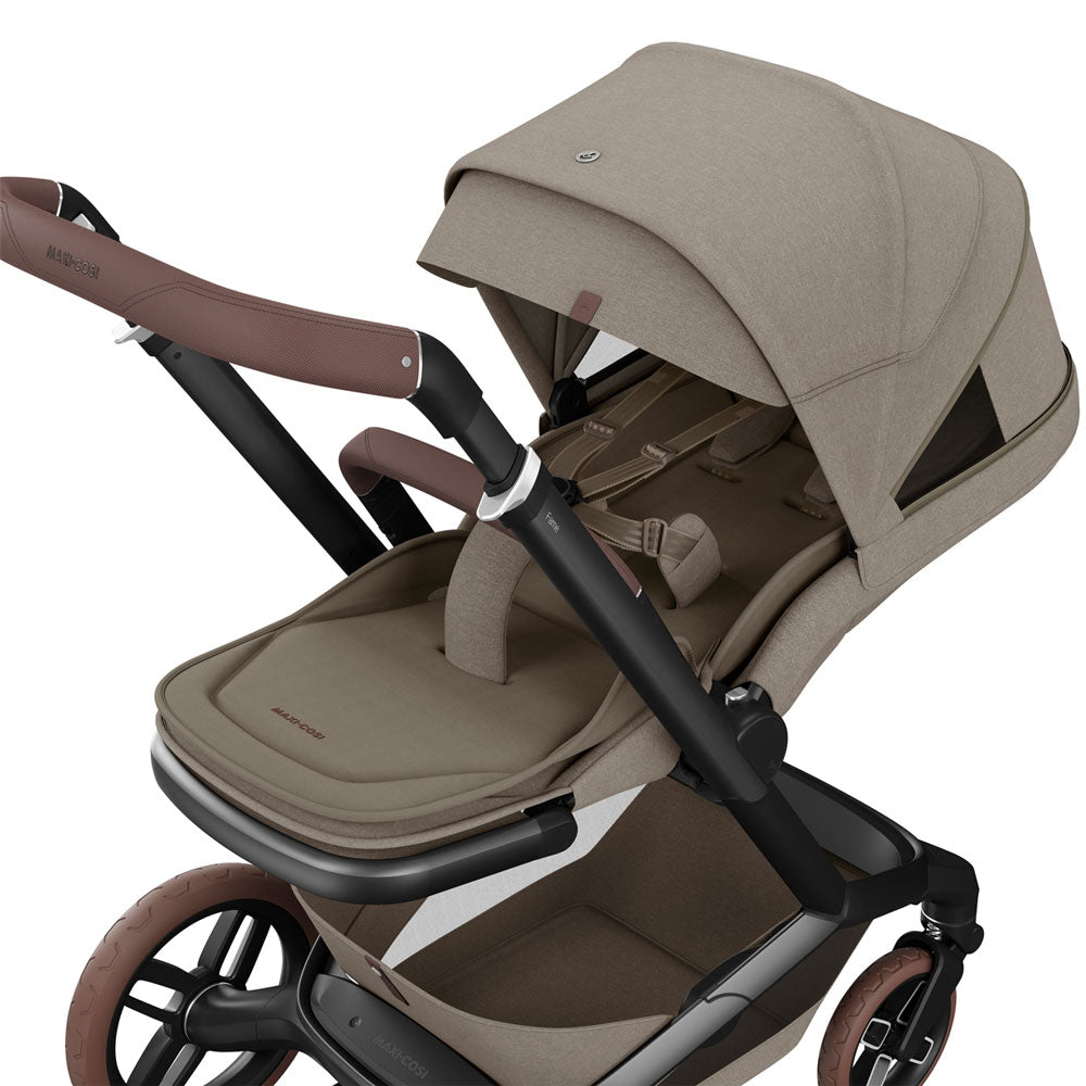 Maxi-Cosi - Fame (Twillic Truffle) - 4pcs Bundle Fame Stroller&CarryCot Pebble360 Pro Car Seat - FamilyFix 360Pro i-size Base - Travel System