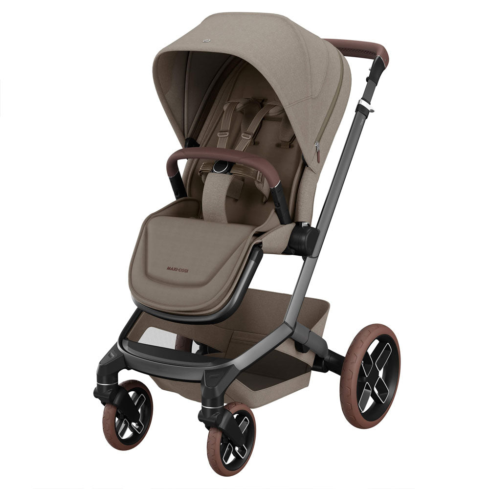 Maxi-Cosi - Fame (Twillic Truffle) - 4pcs Bundle Fame Stroller&CarryCot Pebble360 Pro Car Seat - FamilyFix 360Pro i-size Base - Travel System