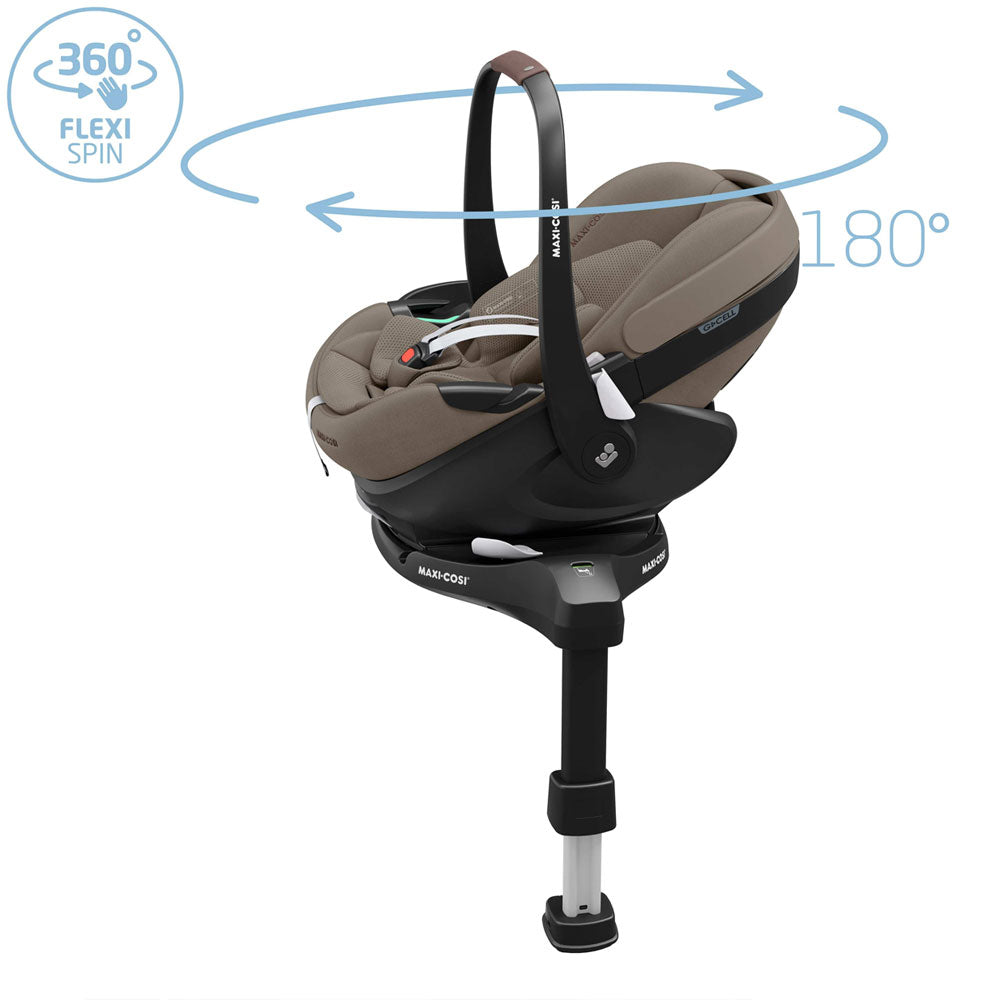 Maxi-Cosi - Fame (Twillic Truffle) - 4pcs Bundle Fame Stroller&CarryCot Pebble360 Pro Car Seat - FamilyFix 360Pro i-size Base - Travel System