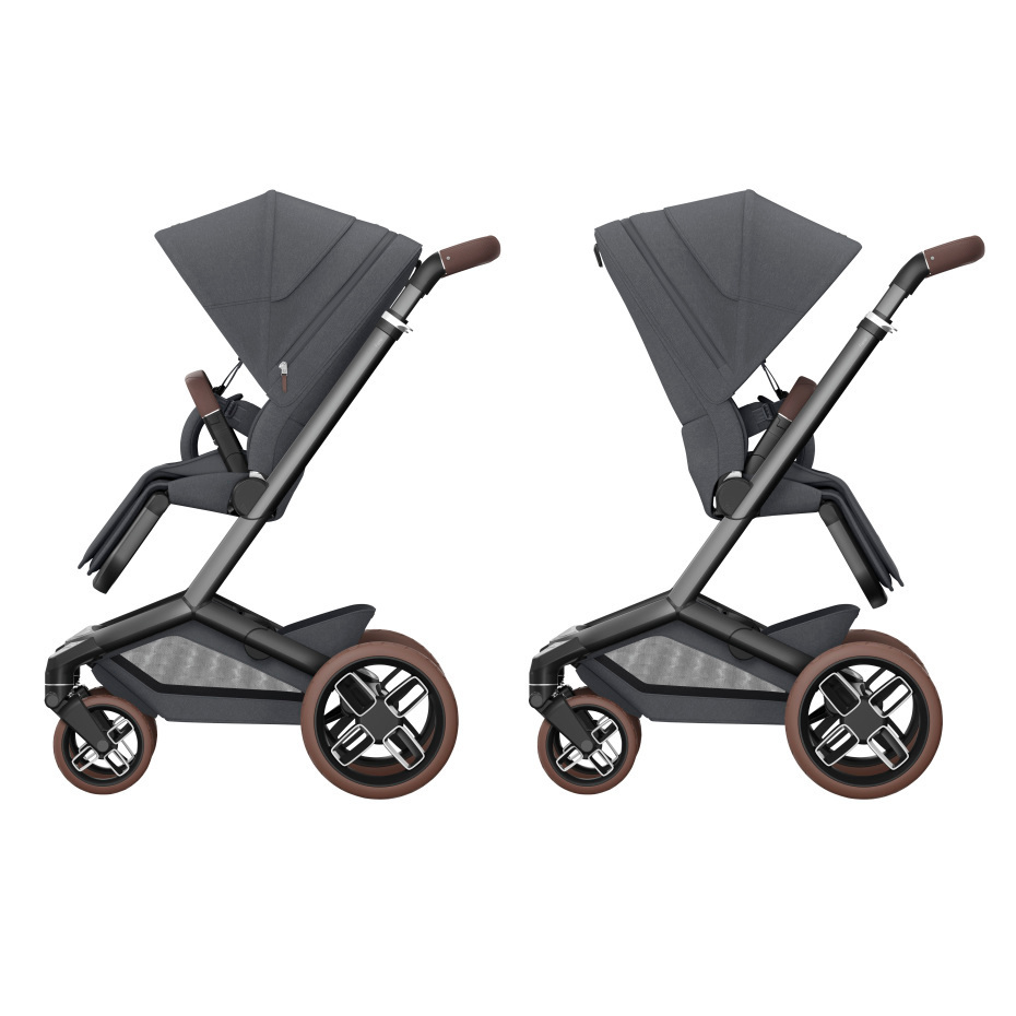 Maxi-Cosi - Fame (Twillic Graphite) - 4pcs Bundle Fame Stroller CabrioFix i-size Base Car Seat -CabrioFix i-Size Base. - Travel System